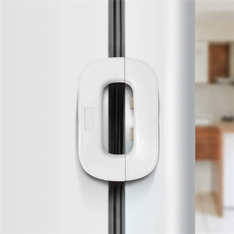 Premium Refrigerator Children's Lock – Self-Adhesive Baby Safety Freezer Door Lock with One-Hand Operation