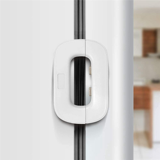 Premium Refrigerator Children's Lock – Self-Adhesive Baby Safety Freezer Door Lock with One-Hand Operation