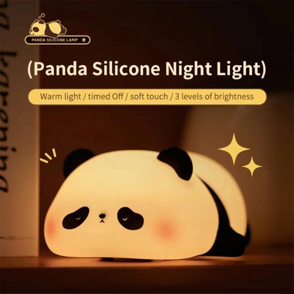 Rechargeable Panda Lamp | Cute Panda Night Light | Soft Silicon