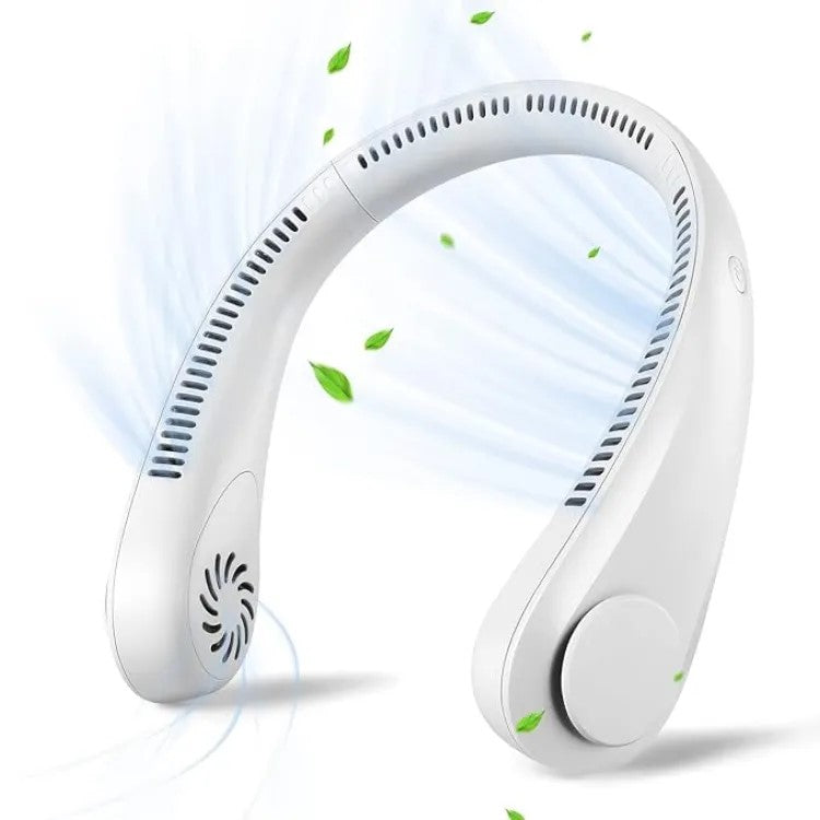 Portable Rechargeable Neck Fan – Hands-Free Bladeless USB Cooling Fan with 3 Speed Modes
