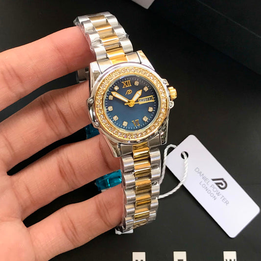 Daniel Powter Original Women's Watch – Elegant Stone Bezel Edition