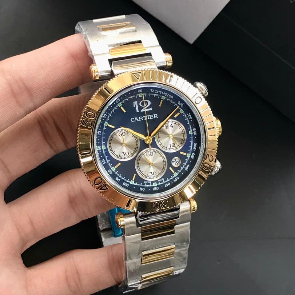 Cartier Round Chronograph Stainless Steel Watch