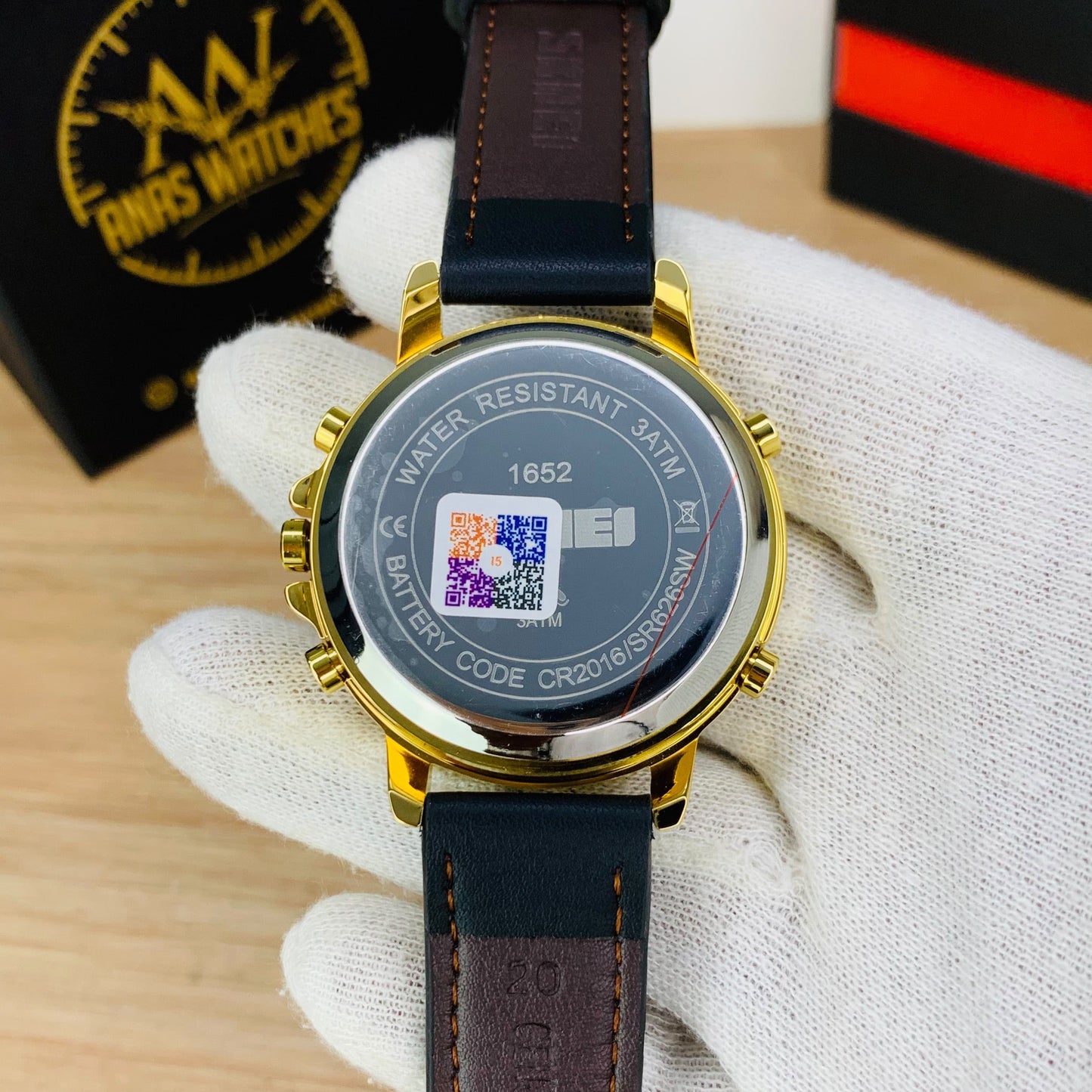 SKMEI Original Dual Time Gold Watch   