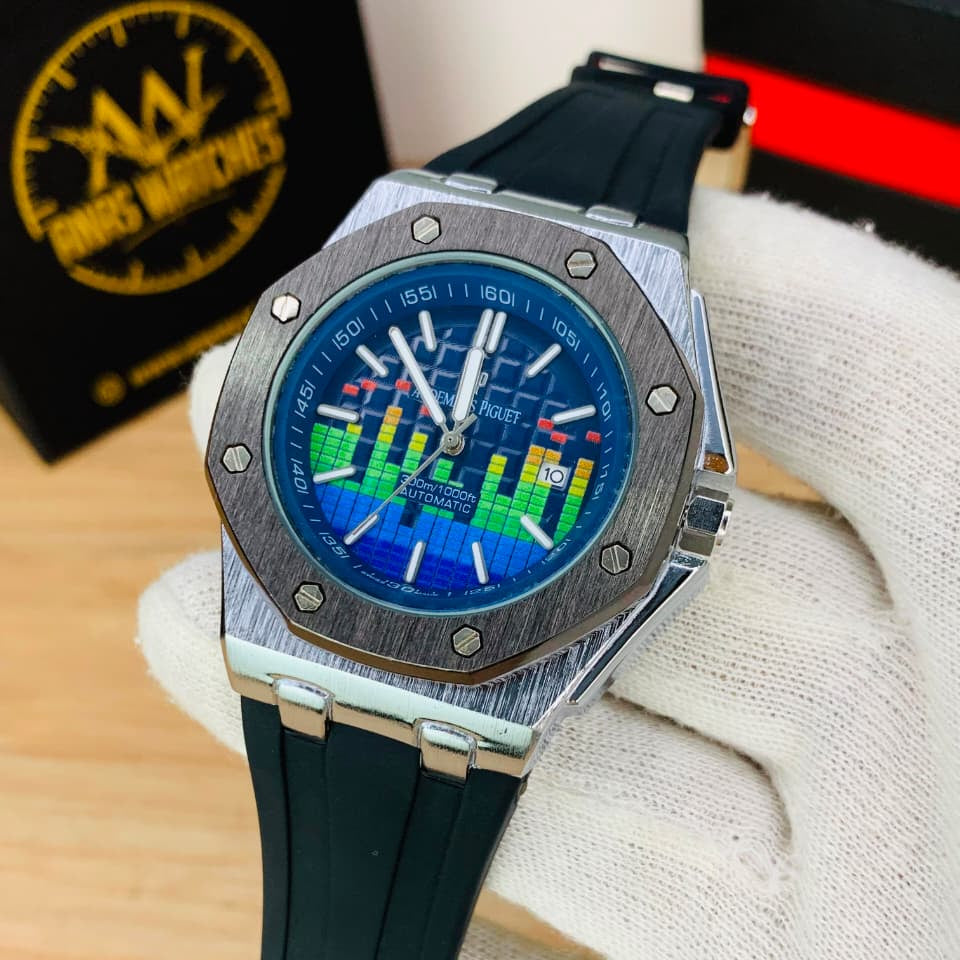 Royal Oak Style Quartz Watch – Blue Equalizer Dial