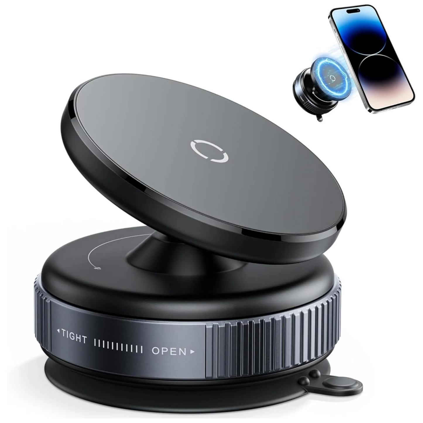Magnetic Car Mount Phone Holder Hands Free Suction Cup Upgraded 360 Vacuum