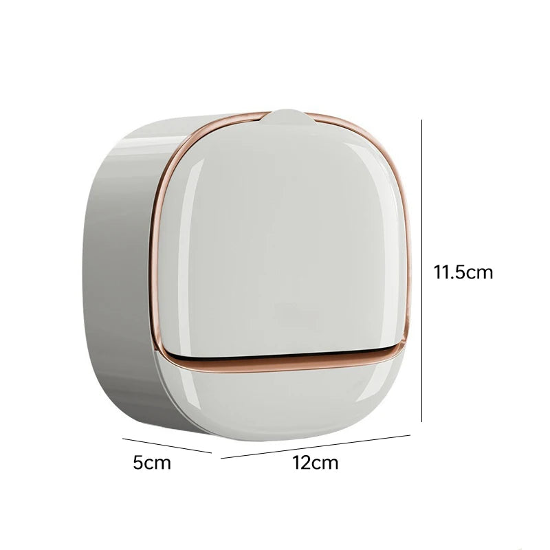Wall Mounted Soap Holder With Drain Tray | Stylish Soap Dish Holder Waterproof For Kitchen and Bathroom (Random color)