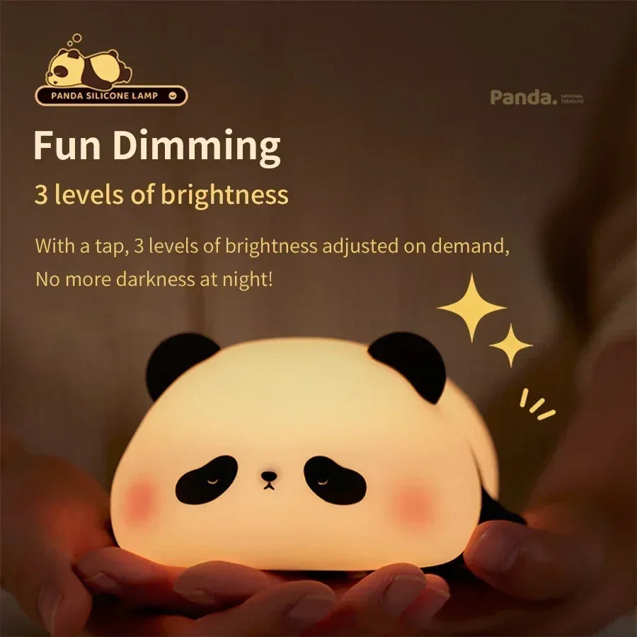 Rechargeable Panda Lamp | Cute Panda Night Light | Soft Silicon