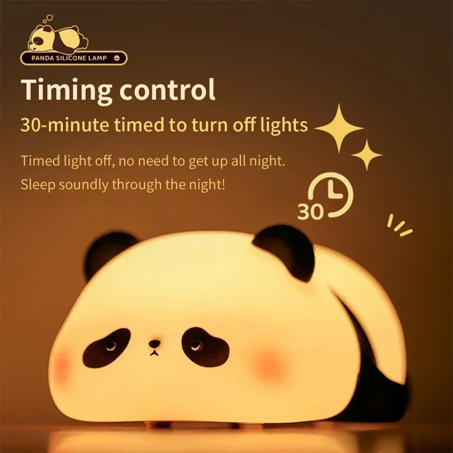 Rechargeable Panda Lamp | Cute Panda Night Light | Soft Silicon