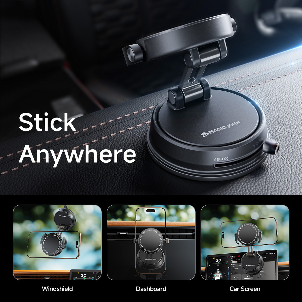 Car Mobile Holder – 360° Adjustable Dashboard & Windshield Phone Mount for All Smartphones
