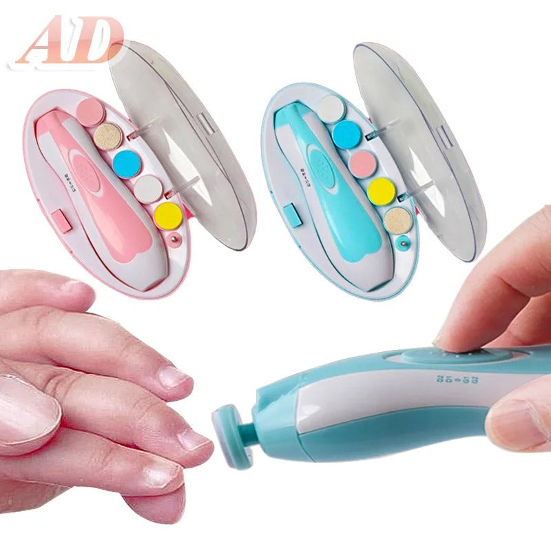 Premium 6-in-1 Electric Baby Nail Trimmer Set – Safe Infant Nail Filer, Clipper Alternative Kit with Storage Case - Random Color