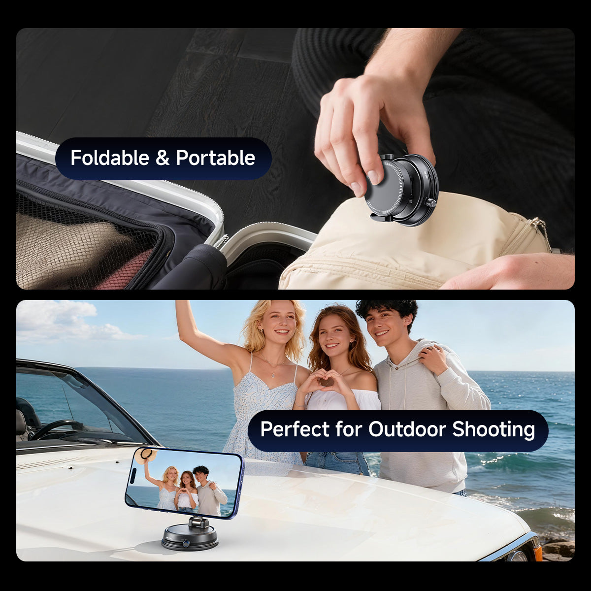 Car Mobile Holder – 360° Adjustable Dashboard & Windshield Phone Mount for All Smartphones
