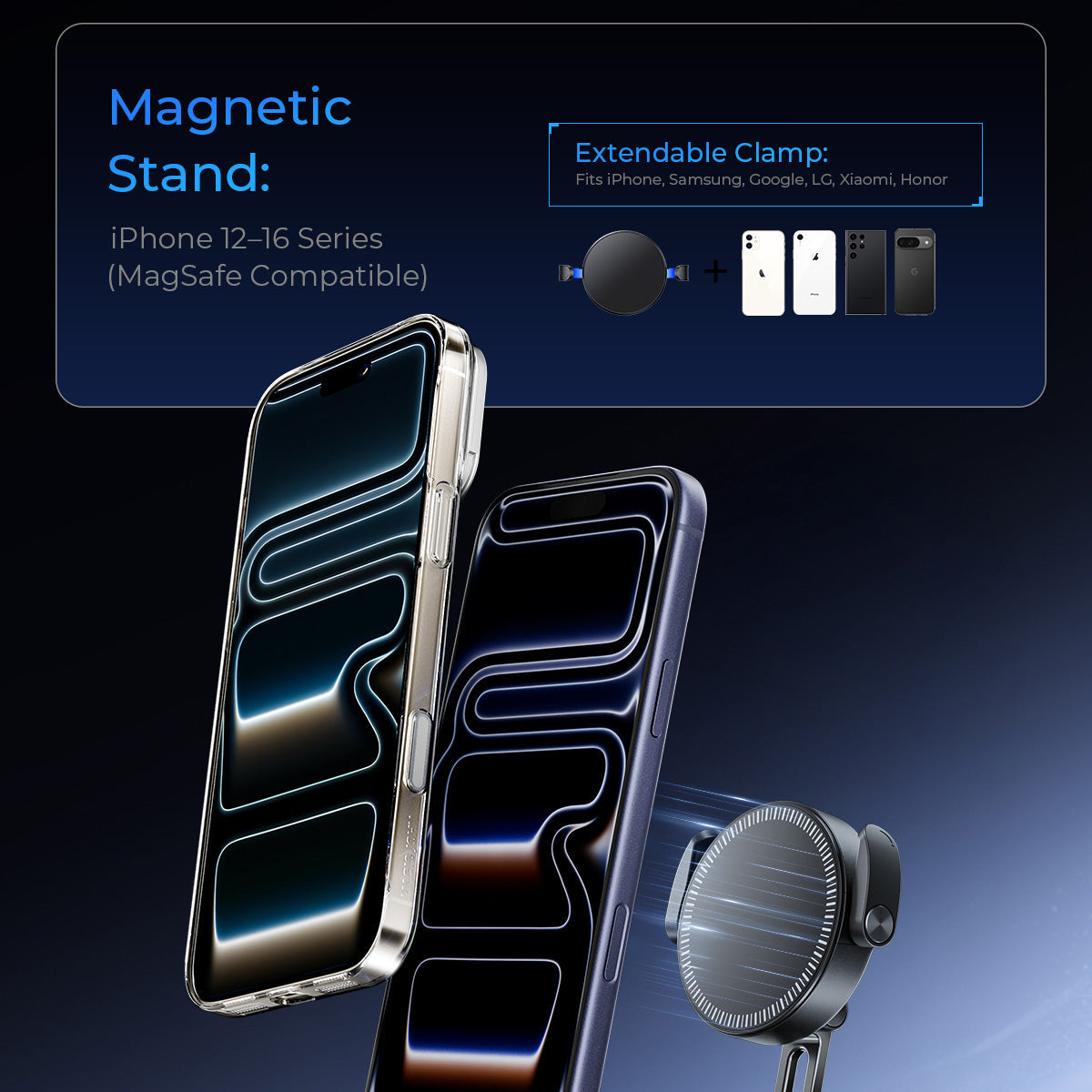 Car Mobile Holder – 360° Adjustable Dashboard & Windshield Phone Mount for All Smartphones