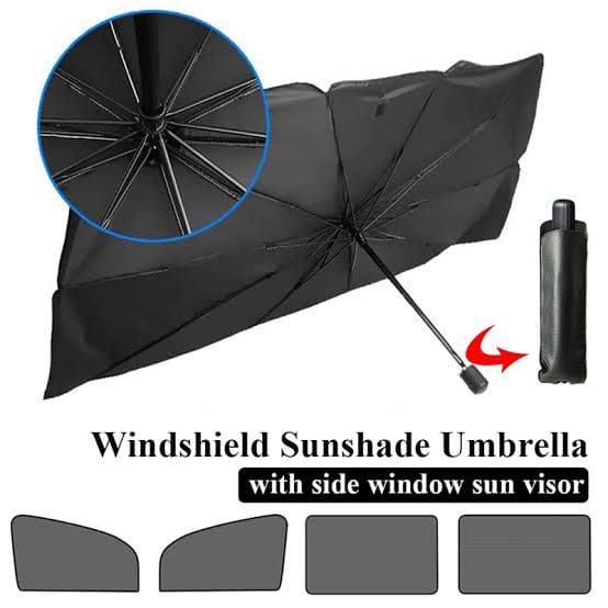 Car Windshield Sun Shade Umbrella – Foldable UV Protection Sunshield for All Cars
