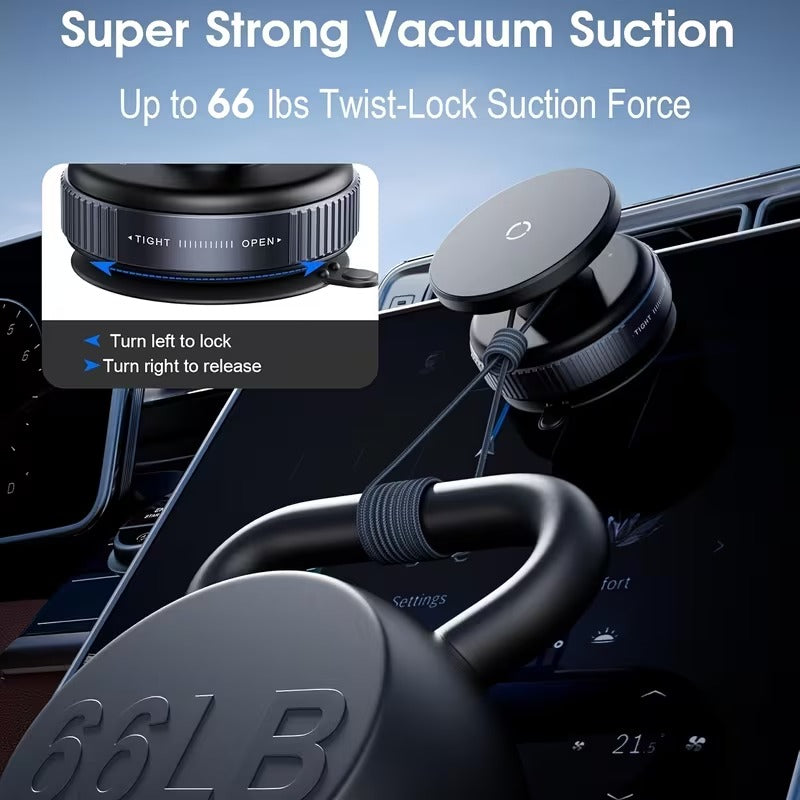 Magnetic Car Mount Phone Holder Hands Free Suction Cup Upgraded 360 Vacuum
