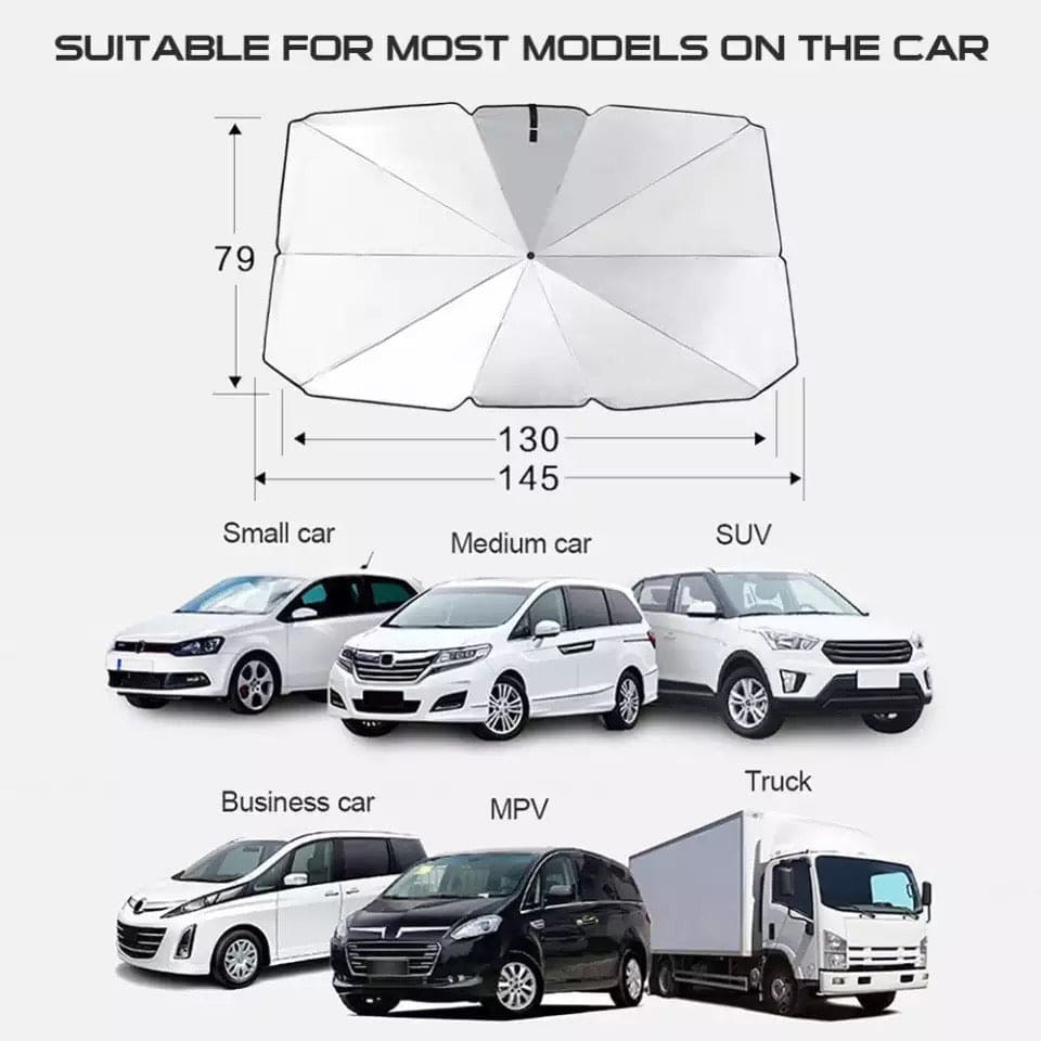 Car Windshield Sun Shade Umbrella – Foldable UV Protection Sunshield for All Cars