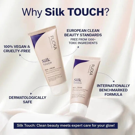 Flicka Silk Touch Milk Cream Concentrate Multi Function Moisturizer And Primer With Aloe Vera And Shea Butter